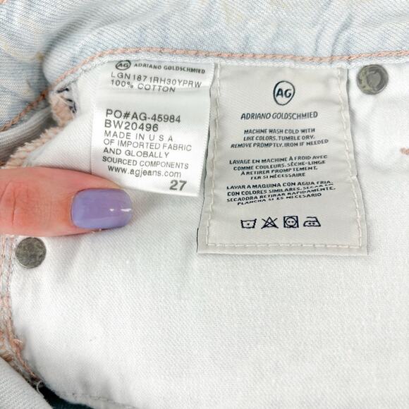 NWT‎ AG Adriano Goldschmied Quinne High-Rise Cropped Kick Flare Jeans Size 27 - Picture 6 of 7